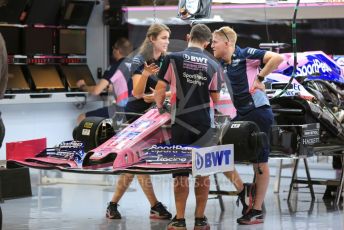 World © Octane Photographic Ltd. Formula 1 – Abu Dhabi GP - Pitlane. SportPesa Racing Point RP19 - Sergio Perez. Yas Marina Circuit, Abu Dhabi, UAE. Thursday 28th November 2019.