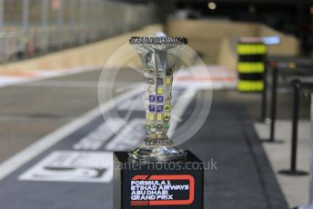 World © Octane Photographic Ltd. Formula 1 – Abu Dhabi GP - Pitlane. Winning Constructor's Trophy. Yas Marina Circuit, Abu Dhabi, UAE. Thursday 28th November 2019.