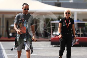 World © Octane Photographic Ltd. Formula 1 – Abu Dhabi GP - Paddock. Mercedes AMG Petronas Motorsport AMG F1 W10 EQ Power+ - Lewis Hamilton. Yas Marina Circuit, Abu Dhabi, UAE. Thursday 28th November 2019.