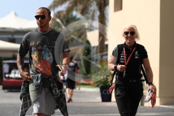 World © Octane Photographic Ltd. Formula 1 – Abu Dhabi GP - Paddock. Mercedes AMG Petronas Motorsport AMG F1 W10 EQ Power+ - Lewis Hamilton. Yas Marina Circuit, Abu Dhabi, UAE. Thursday 28th November 2019.