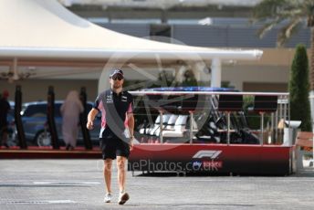 World © Octane Photographic Ltd. Formula 1 – Abu Dhabi GP - Paddock. SportPesa Racing Point RP19 - Sergio Perez. Yas Marina Circuit, Abu Dhabi, UAE. Thursday 28th November 2019.
