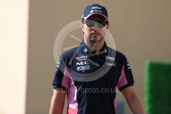 World © Octane Photographic Ltd. Formula 1 – Abu Dhabi GP - Paddock. SportPesa Racing Point RP19 - Sergio Perez. Yas Marina Circuit, Abu Dhabi, UAE. Thursday 28th November 2019.