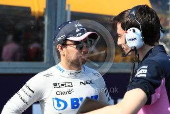 World © Octane Photographic Ltd. Formula 1 – Australian GP Grid. SportPesa Racing Point RP19 - Sergio Perez. Melbourne, Australia. Sunday 17th March 2019.
