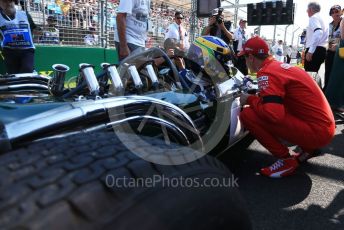 World © Octane Photographic Ltd. Formula 1 – Australian GP Drivers’ parade. Scuderia Ferrari SF90 – Sebastian Vettel. Melbourne, Australia. Sunday 17th March 2019.