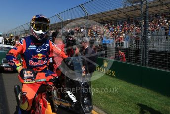 World © Octane Photographic Ltd. Formula 1 – Australian GP Drivers’ parade. Red Bull motorbike. Melbourne, Australia. Sunday 17th March 2019.