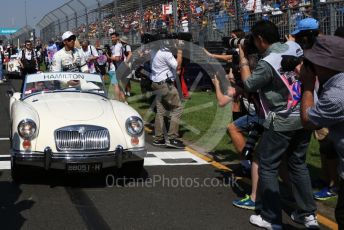 World © Octane Photographic Ltd. Formula 1 – Australian GP Drivers’ parade. Mercedes AMG Petronas Motorsport AMG F1 W10 EQ Power+ - Lewis Hamilton. Melbourne, Australia. Sunday 17th March 2019.