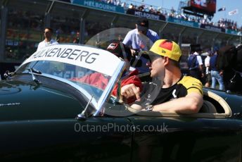 World © Octane Photographic Ltd. Formula 1 – Australian GP Drivers’ parade. Renault Sport F1 Team RS19 – Nico Hulkenberg. Melbourne, Australia. Sunday 17th March 2019.