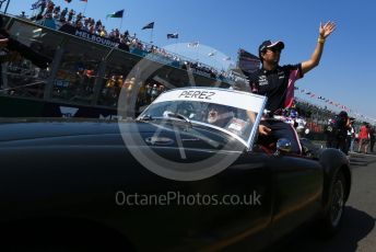 World © Octane Photographic Ltd. Formula 1 – Australian GP Drivers’ parade. SportPesa Racing Point RP19 - Sergio Perez. Melbourne, Australia. Sunday 17th March 2019.