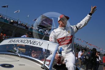 World © Octane Photographic Ltd. Formula 1 – Australian GP Drivers’ parade. Alfa Romeo Racing C38 – Kimi Raikkonen. Melbourne, Australia. Sunday 17th March 2019.