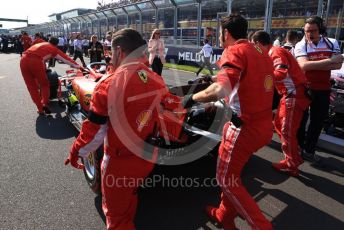 World © Octane Photographic Ltd. Formula 1 – Australian GP Grid. Scuderia Ferrari SF90 – Sebastian Vettel. Melbourne, Australia. Sunday 17th March 2019.