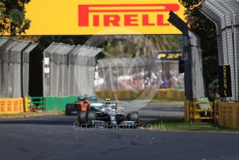 World © Octane Photographic Ltd. Formula 1 – Australian GP Practice 1. Mercedes AMG Petronas Motorsport AMG F1 W10 EQ Power+ - Valtteri Bottas and McLaren MCL34 – Carlos Sainz. Friday 15th Melbourne, Australia. Friday 15th March 2019.