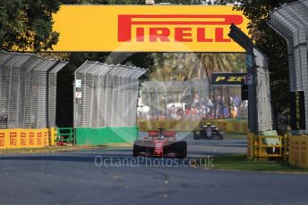 World © Octane Photographic Ltd. Formula 1 – Australian GP Practice 1. Scuderia Ferrari SF90 – Sebastian Vettel and Rich Energy Haas F1 Team VF19 – Kevin Magnussen. Friday 15th Melbourne, Australia. Friday 15th March 2019.