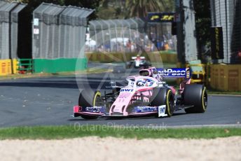 World © Octane Photographic Ltd. Formula 1 – Australian GP Practice 1. SportPesa Racing Point RP19 - Sergio Perez and Alfa Romeo Racing C38 – Antonio Giovinazzi. Friday 15th Melbourne, Australia. Friday 15th March 2019.