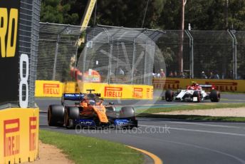 World © Octane Photographic Ltd. Formula 1 – Australian GP Practice 1. McLaren MCL34 – Carlos Sainz and Alfa Romeo Racing C38 – Antonio Giovinazzi. Friday 15th Melbourne, Australia. Friday 15th March 2019.