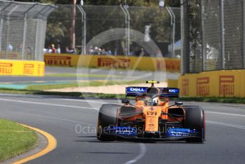 World © Octane Photographic Ltd. Formula 1 – Australian GP Practice 1. McLaren MCL34 – Lando Norris. Friday 15th Melbourne, Australia. Friday 15th March 2019.