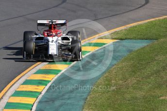 World © Octane Photographic Ltd. Formula 1 – Australian GP Practice 2. Alfa Romeo Racing C38 – Kimi Raikkonen. Friday 15th Melbourne, Australia. Friday 15th March 2019.