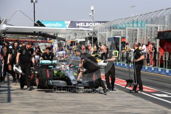 World © Octane Photographic Ltd. Formula 1 – Australian GP Practice 3. Mercedes AMG Petronas Motorsport AMG F1 W10 EQ Power+ - Lewis Hamilton. Saturday 16th Melbourne, Australia. Saturday 16th March 2019.