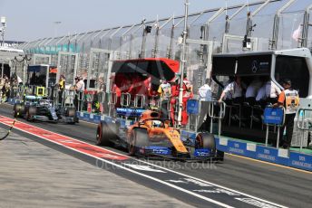 World © Octane Photographic Ltd. Formula 1 – Australian GP Practice 3. Mercedes AMG Petronas Motorsport AMG F1 W10 EQ Power+ - Valtteri Bottas and  McLaren MCL34 – Lando Norris. Saturday 16th Melbourne, Australia. Saturday 16th March 2019.