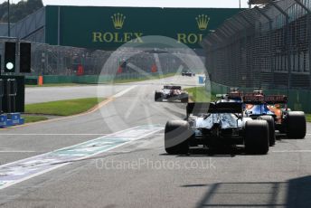 World © Octane Photographic Ltd. Formula 1 – Australian GP Practice 3. Mercedes AMG Petronas Motorsport AMG F1 W10 EQ Power+ - Valtteri Bottas, McLaren MCL34 – Lando Norris and Carlos Sainz. Saturday 16th Melbourne, Australia. Saturday 16th March 2019.