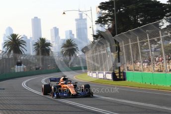 World © Octane Photographic Ltd. Formula 1 – Australian GP Qualifying. McLaren MCL34 – Carlos Sainz. Melbourne, Australia. Saturday 16th March 2019.