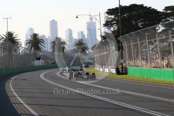 World © Octane Photographic Ltd. Formula 1 – Australian GP Qualifying. Rich Energy Haas F1 Team VF19 – Romain Grosjean and Mercedes AMG Petronas Motorsport AMG F1 W10 EQ Power+ - Lewis Hamilton and Valtteri Bottas. Melbourne, Australia. Saturday 16th March 2019.