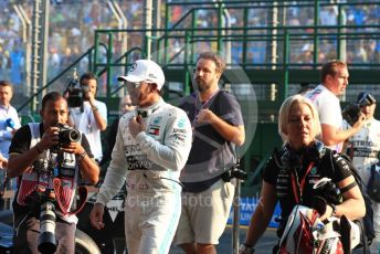 World © Octane Photographic Ltd. Formula 1 – Australian GP Qualifying. Mercedes AMG Petronas Motorsport AMG F1 W10 EQ Power+ - Lewis Hamilton. Melbourne, Australia. Saturday 16th March 2019.
