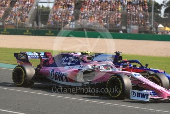World © Octane Photographic Ltd. Formula 1 – Australian GP Race. Scuderia Toro Rosso STR14 – Daniil Kvyat and SportPesa Racing Point RP19 – Lance Stroll. Melbourne, Australia. Sunday 17th March 2019.