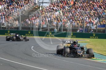 World © Octane Photographic Ltd. Formula 1 – Australian GP Race. Rich Energy Haas F1 Team VF19 – Kevin Magnussen and Romain Grosjean. Melbourne, Australia. Sunday 17th March 2019.
