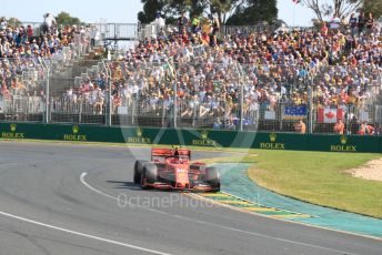 World © Octane Photographic Ltd. Formula 1 – Australian GP Race. Scuderia Ferrari SF90 – Charles Leclerc. Melbourne, Australia. Sunday 17th March 2019.