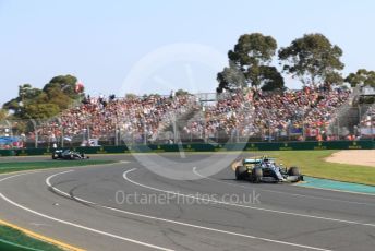 World © Octane Photographic Ltd. Formula 1 – Australian GP Race. Mercedes AMG Petronas Motorsport AMG F1 W10 EQ Power+ - Valtteri Bottas and Lewis Hamilton. Melbourne, Australia. Sunday 17th March 2019.