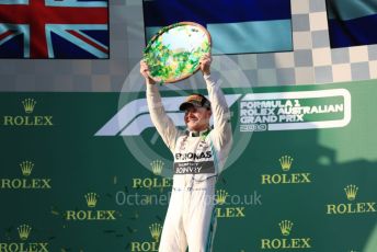 World © Octane Photographic Ltd. Formula 1 – Australian GP Podium. Mercedes AMG Petronas Motorsport AMG F1 W10 EQ Power+ - Valtteri Bottas. Melbourne, Australia. Sunday 17th March 2019.