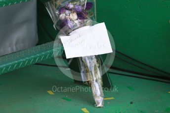 World © Octane Photographic Ltd. Formula 1 – Australian G. Flowers for Charlie Whiting.  Melbourne, Australia. Sunday 17th March 2019.