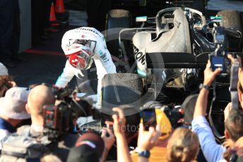 World © Octane Photographic Ltd. Formula 1 – Australian GP Parc Ferme. Mercedes AMG Petronas Motorsport AMG F1 W10 EQ Power+ - Lewis Hamilton. Melbourne, Australia. Sunday 17th March 2019.