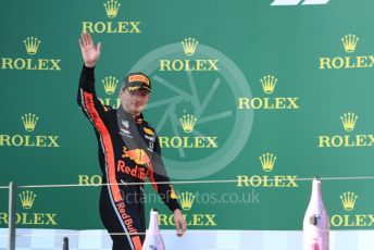 World © Octane Photographic Ltd. Formula 1 – Australian GP Podium. Aston Martin Red Bull Racing RB15 – Max Verstappen. Melbourne, Australia. Sunday 17th March 2019.
