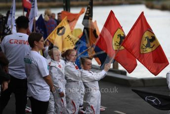 World © Octane Photographic Ltd. Formula 1 – Australian GP. F1 Kids with team flags. F1 Season launch, Melbourne, Australia. Wednesday 13th March 2019.