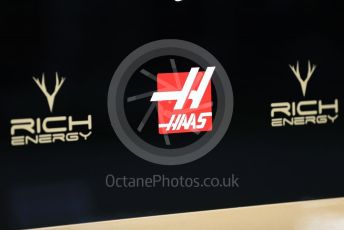 World © Octane Photographic Ltd. Formula 1 – Australian GP Pitlane. Rich Energy Haas F1 Team logo. Friday 15th Melbourne, Australia. Friday 15th March 2019.
