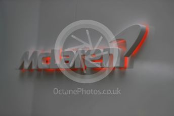 World © Octane Photographic Ltd. Formula 1 – Australian GP Paddock. Friday 15th Melbourne, Australia. McLaren logo. Friday 15th March 2019.