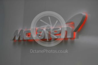 World © Octane Photographic Ltd. Formula 1 – Australian GP Paddock. Friday 15th Melbourne, Australia. McLaren logo. Friday 15th March 2019.