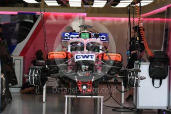 World © Octane Photographic Ltd. Formula 1 – Australian GP Pitlane. SportPesa Racing Point RP19 - Sergio Perez. Friday 15th Melbourne, Australia. Friday 15th March 2019.