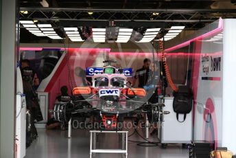 World © Octane Photographic Ltd. Formula 1 – Australian GP Pitlane. SportPesa Racing Point RP19 - Sergio Perez. Friday 15th Melbourne, Australia. Friday 15th March 2019.