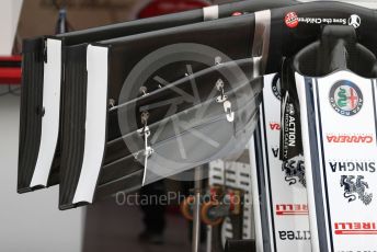 World © Octane Photographic Ltd. Formula 1 – Australian GP Pitlane. Alfa Romeo Racing C38 – front wings. Friday 15th Melbourne, Australia. Friday 15th March 2019.