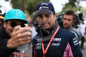 World © Octane Photographic Ltd. Formula 1 – Australian GP Melbourne Walk. SportPesa Racing Point RP19 - Sergio Perez. Friday 15th Melbourne, Australia. Friday 15th March 2019.