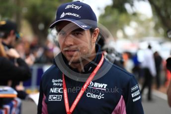 World © Octane Photographic Ltd. Formula 1 – Australian GP Melbourne Walk. SportPesa Racing Point RP19 - Sergio Perez. Friday 15th Melbourne, Australia. Friday 15th March 2019.