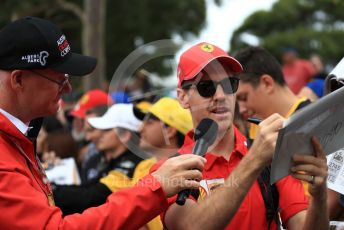World © Octane Photographic Ltd. Formula 1 – Australian GP Melbourne Walk. Scuderia Ferrari SF90 – Sebastian Vettel. Friday 15th Melbourne, Australia. Friday 15th March 2019.