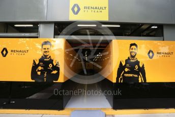 World © Octane Photographic Ltd. Formula 1 – Australian GP Pitlane. Renault Sport F1 Team garage entrance– Daniel Ricciardo. Friday 15th Melbourne, Australia. Friday 15th March 2019.