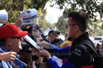 World © Octane Photographic Ltd. Formula 1 – Australian GP Paddock. Scuderia Toro Rosso STR14 – Alexander Albon. Saturday 16th Melbourne, Australia. Saturday 16th March 2019.