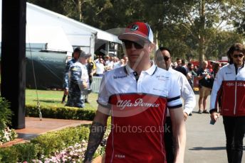 World © Octane Photographic Ltd. Formula 1 – Australian GP Paddock. Alfa Romeo Racing C38 – Kimi Raikkonen. Saturday 16th Melbourne, Australia. Saturday 16th March 2019.