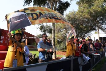 World © Octane Photographic Ltd. Formula 1 – Australian GP Paddock. Daniel Ricciardo fans. Saturday 16th Melbourne, Australia. Saturday 16th March 2019.