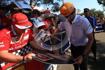 World © Octane Photographic Ltd. Formula 1 – Australian GP Melbourne Walk. McLaren MCL34 – Carlos Sainz. Melbourne, Australia. Sunday 17th March 2019.