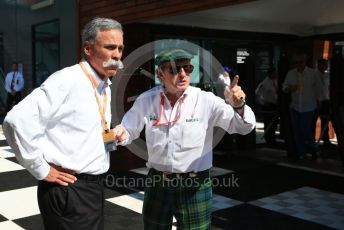World © Octane Photographic Ltd. Formula 1 - Australian GP - Paddock. Chase Carey - Chief Executive Officer of the Formula One Group and Sir Jackie Stewart. Albert Park, Melbourne, Australia. Sunday 17th March 2019